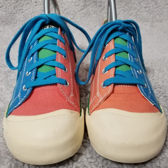 Size 5 - Keen Coronado II Blue‎ Green Pink Women's Canvas Shoes Sneakers Comfort - Picture 1 of 15